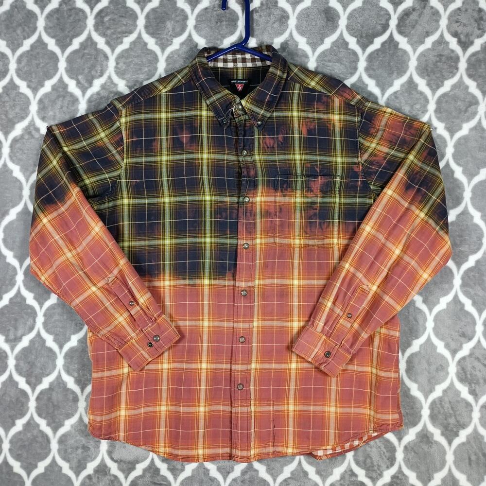 Scottevest TEC Button Down Shirt Men XL Plaid 6 Pocket - Picture 3 of 13